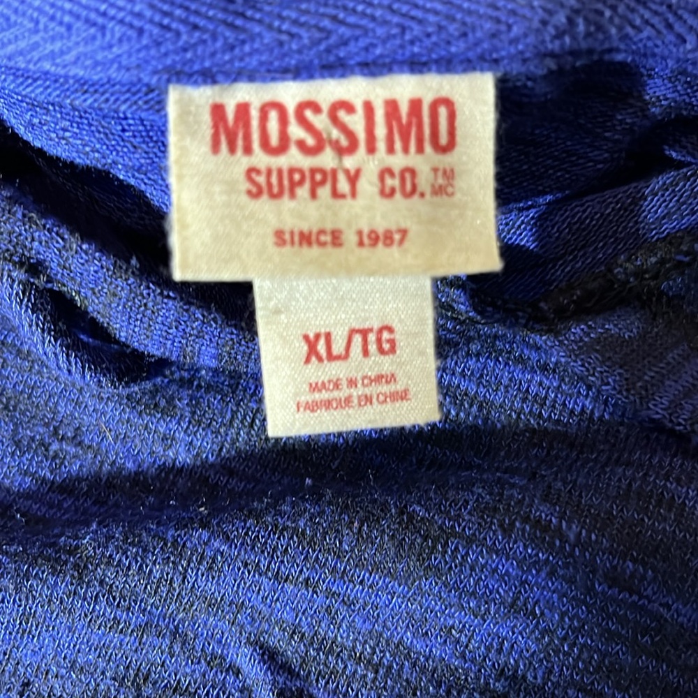 Mossimo Supply Co. size XL violet & black hooded sweater with wrap open back - Picture 15 of 16